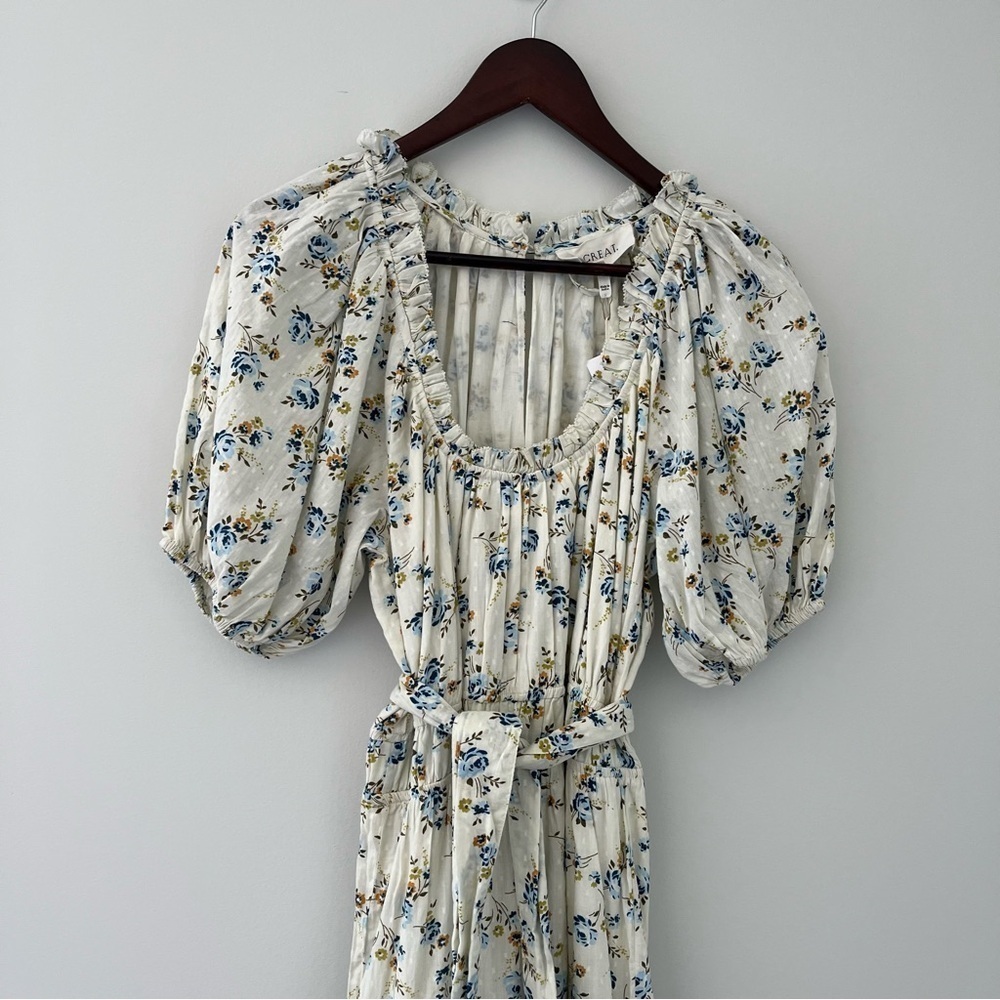 The Great Moonstone Floral Prairie Midi Dress NWT Size M Belted Tiered Cotton - Picture 4 of 11